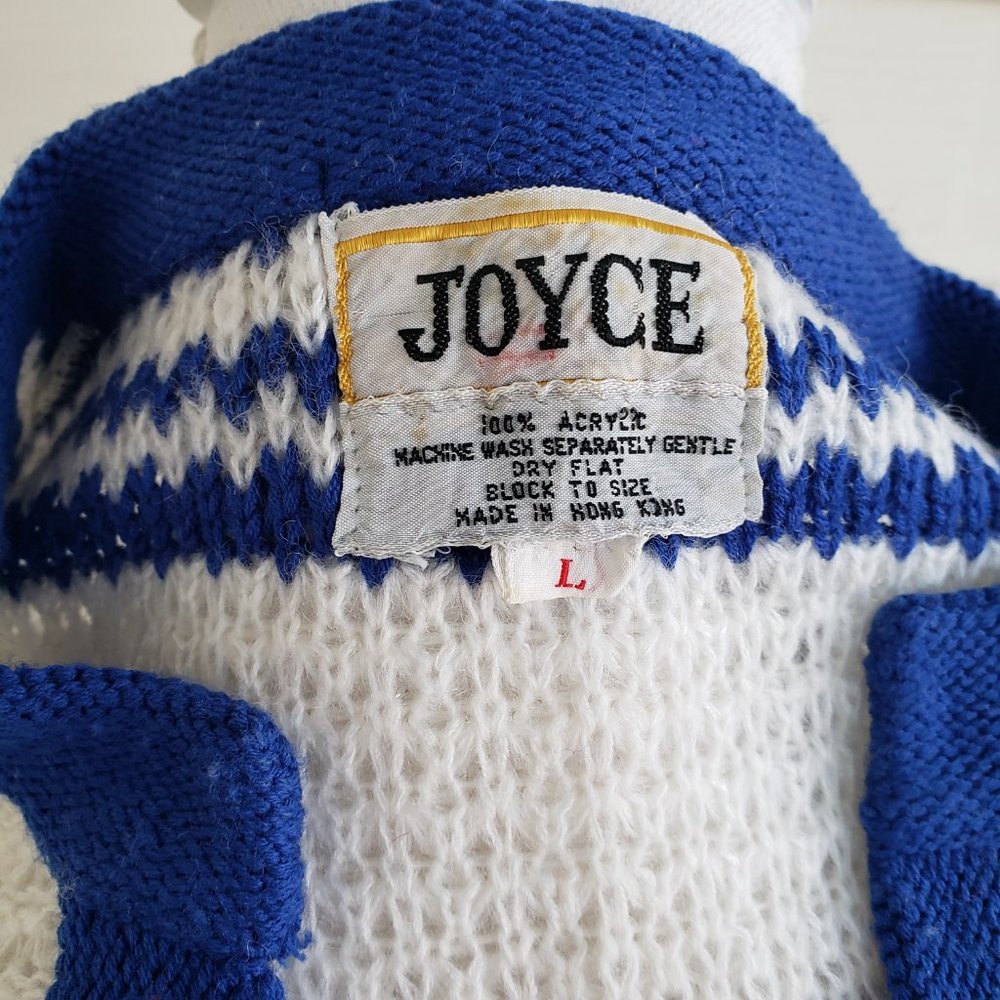 Vintage 70s V-neck Sweater With 3/4 Length Bell Sleeves By Joyce - Picture 6 of 6